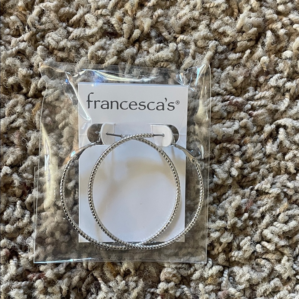 Francesca's Collections Silver Hoop Earrings
